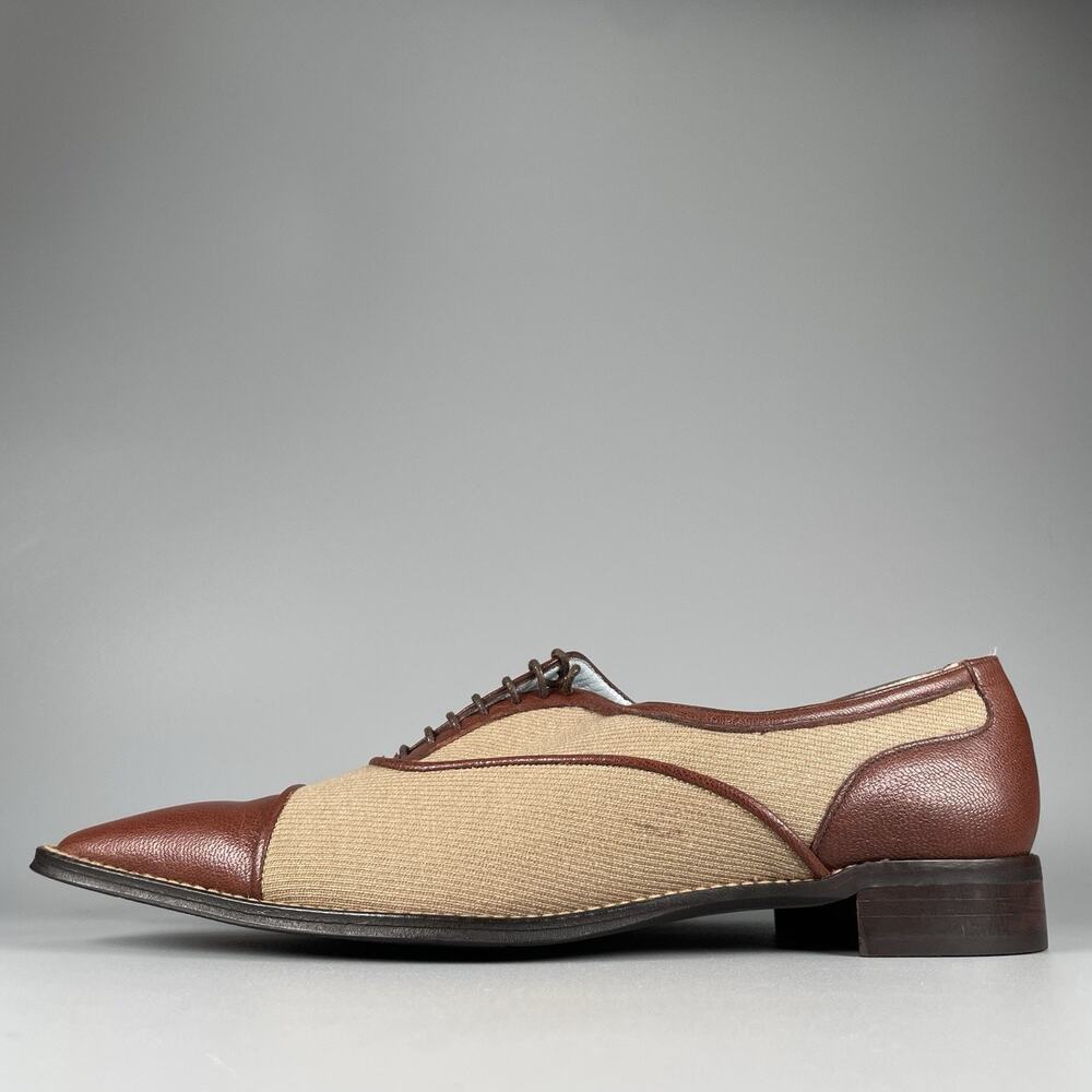 Audley Women’s EU 38 US 7.5 Brown Leather Pump Heels Dress Shoe Wedge Casual EUC